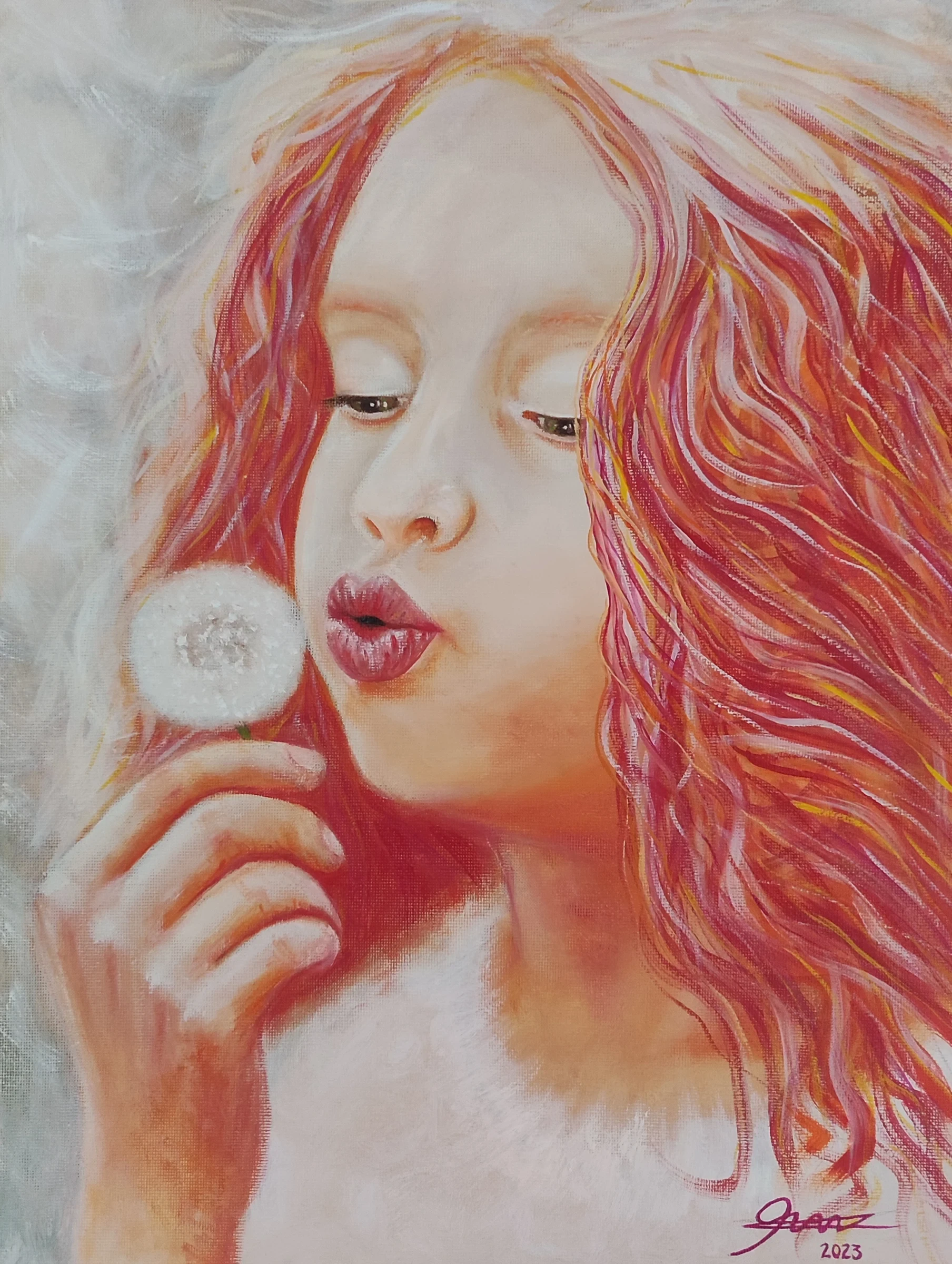 Obra pictórica «Niña deseo» de Giovanna Mosquera