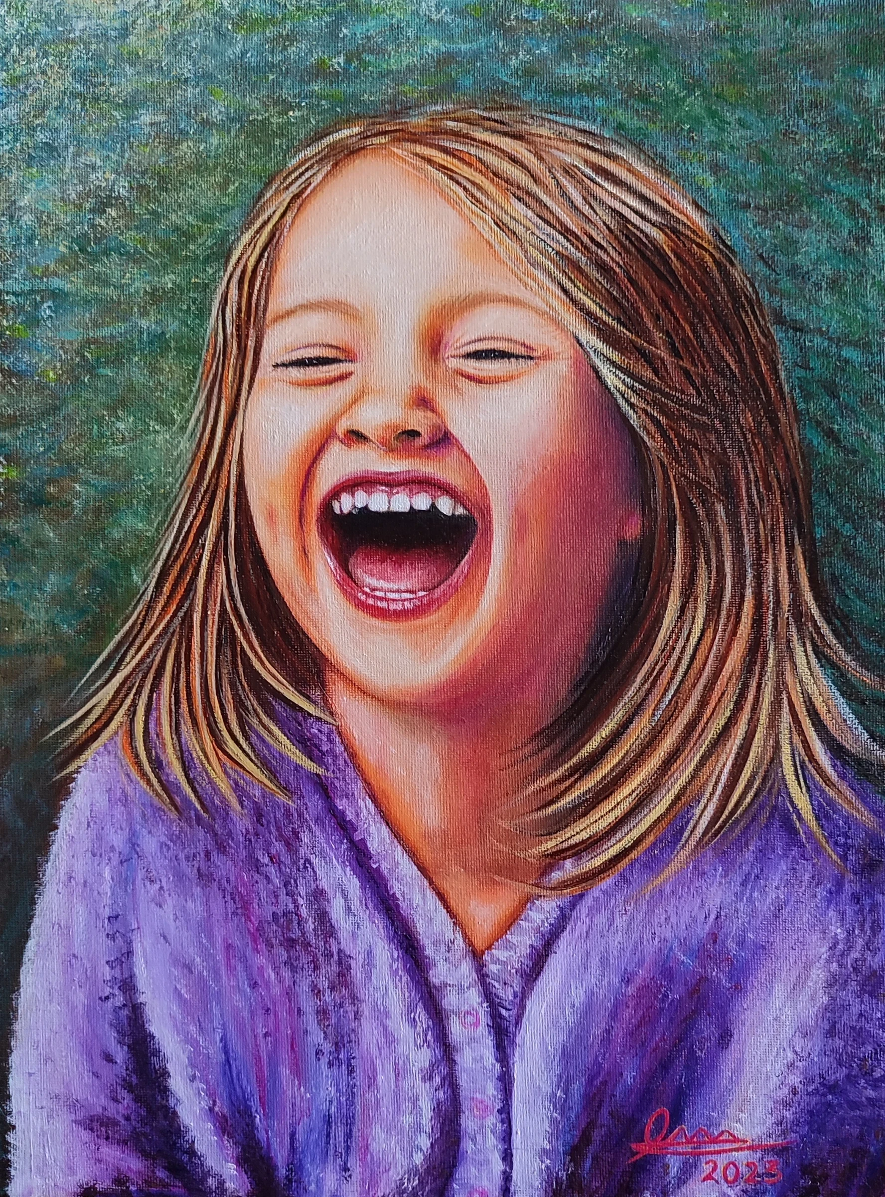 Obra pictórica «Niña alegría» de Giovanna Mosquera